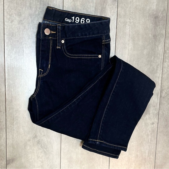 GAP 1969 Skinny Jeans Women’s Petite Jeans Always Skinny Dark Wash Size 2 Short - Picture 7 of 15